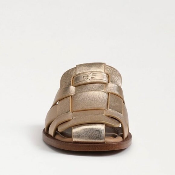 Sam Edelman Dina Fisherman Mule in Gold Quartz Leather size 6 - Picture 6 of 11